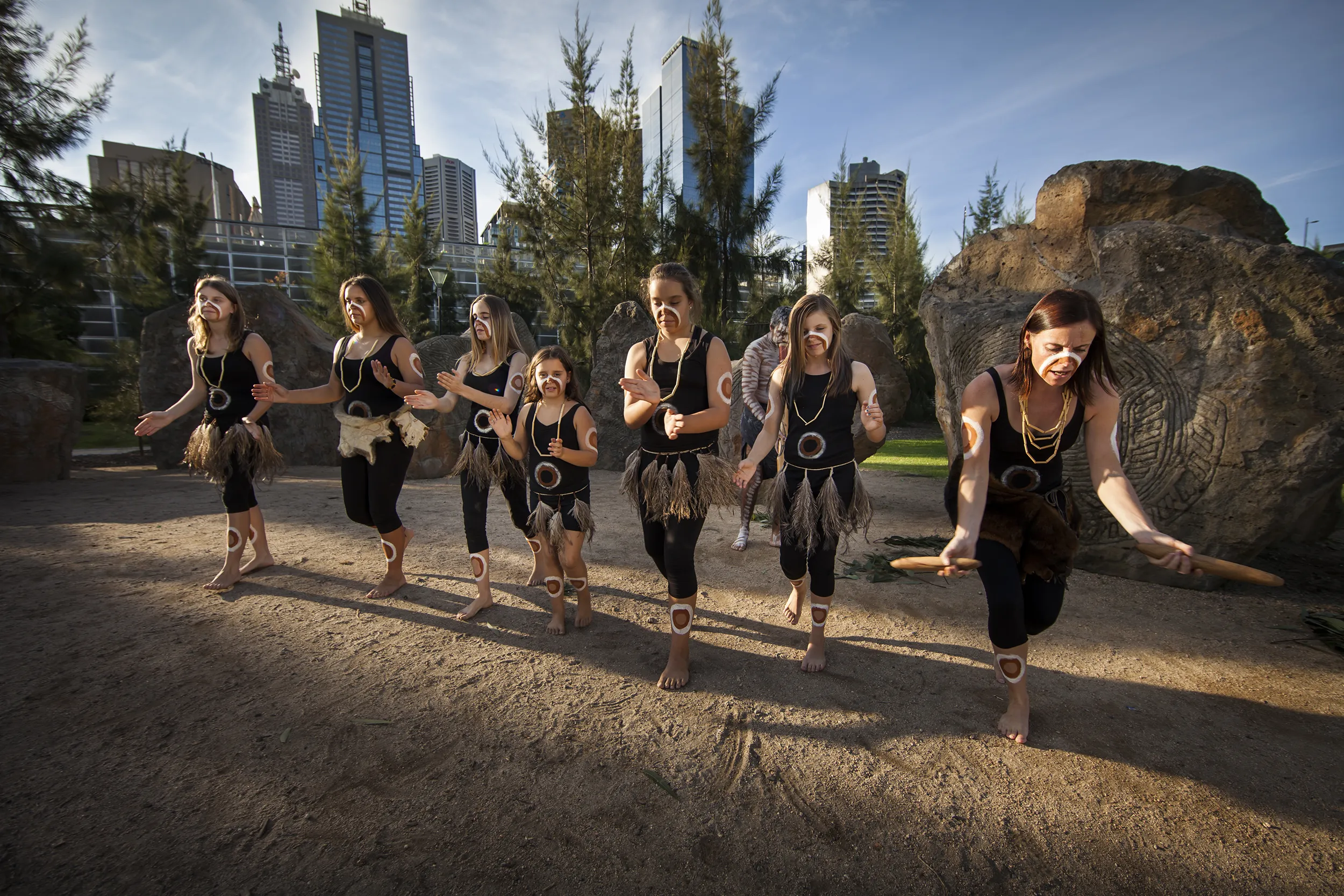 Melbourne city First Nation dance